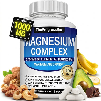 8-in-1 Magnesium Complex | Advanced High Absorption Formula for Sleep, Muscle & Daily Wellness