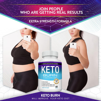 Keto Burn Supplement Ketogenic Formula for Men & Women - 60 Count