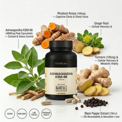 Ashwagandha KSM-66 – Focus, Mood & Energy Support (120 Capsules)