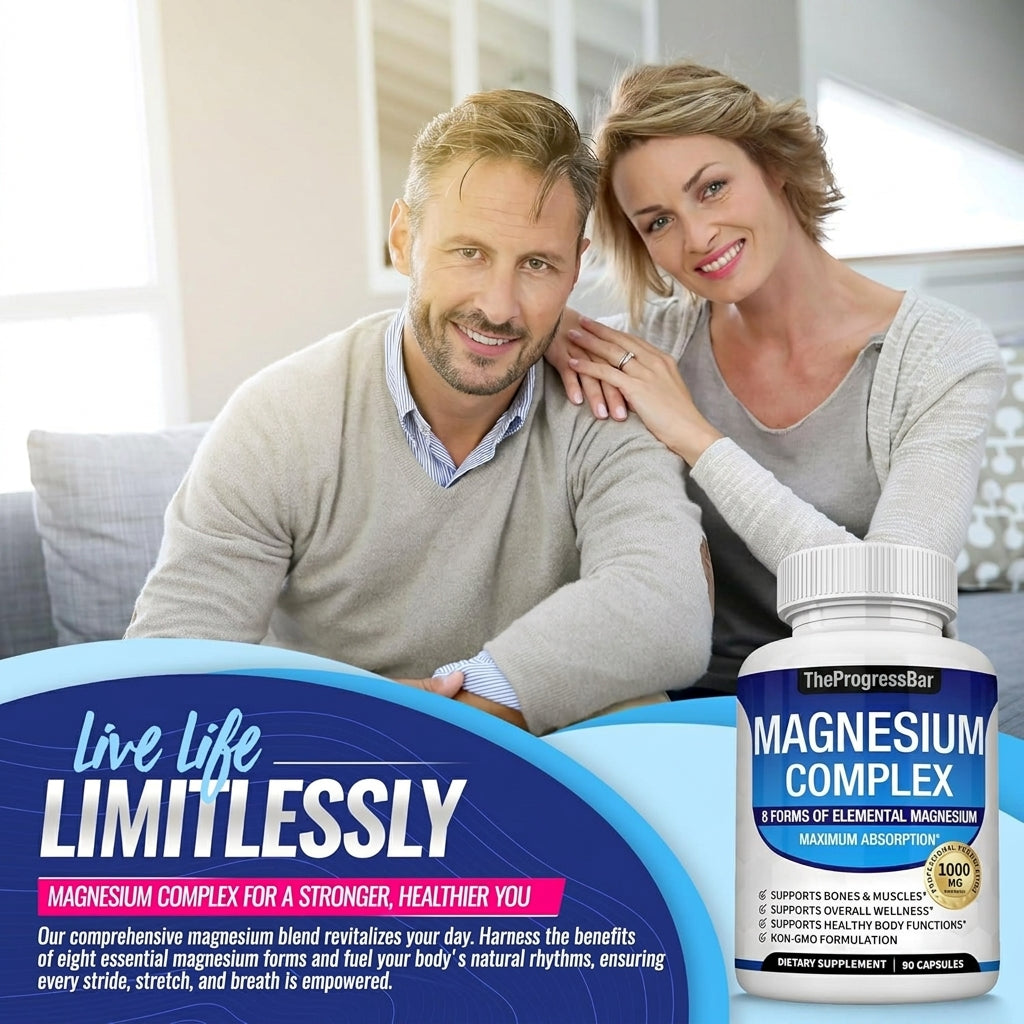 8-in-1 Magnesium Complex | Advanced High Absorption Formula for Sleep, Muscle & Daily Wellness