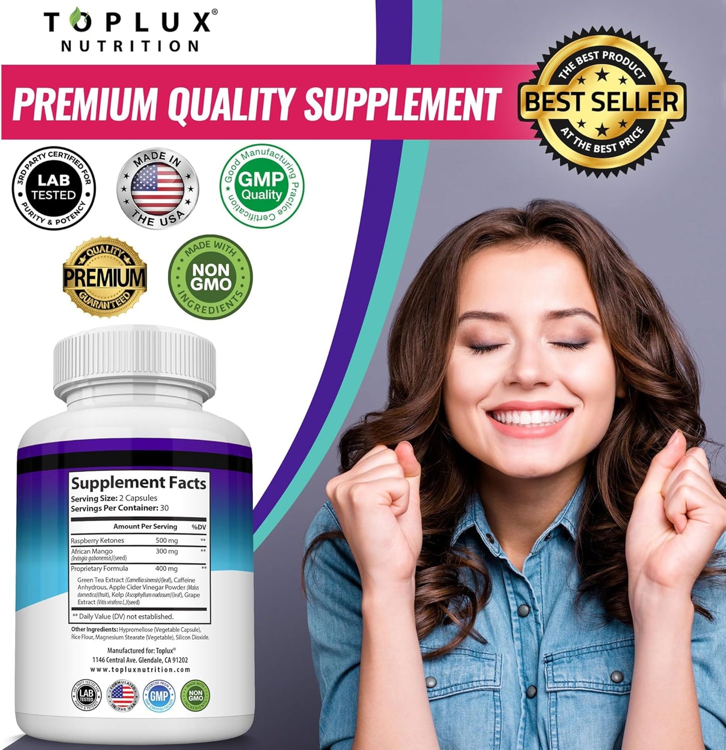Keto Burn Supplement Ketogenic Formula for Men & Women - 60 Count