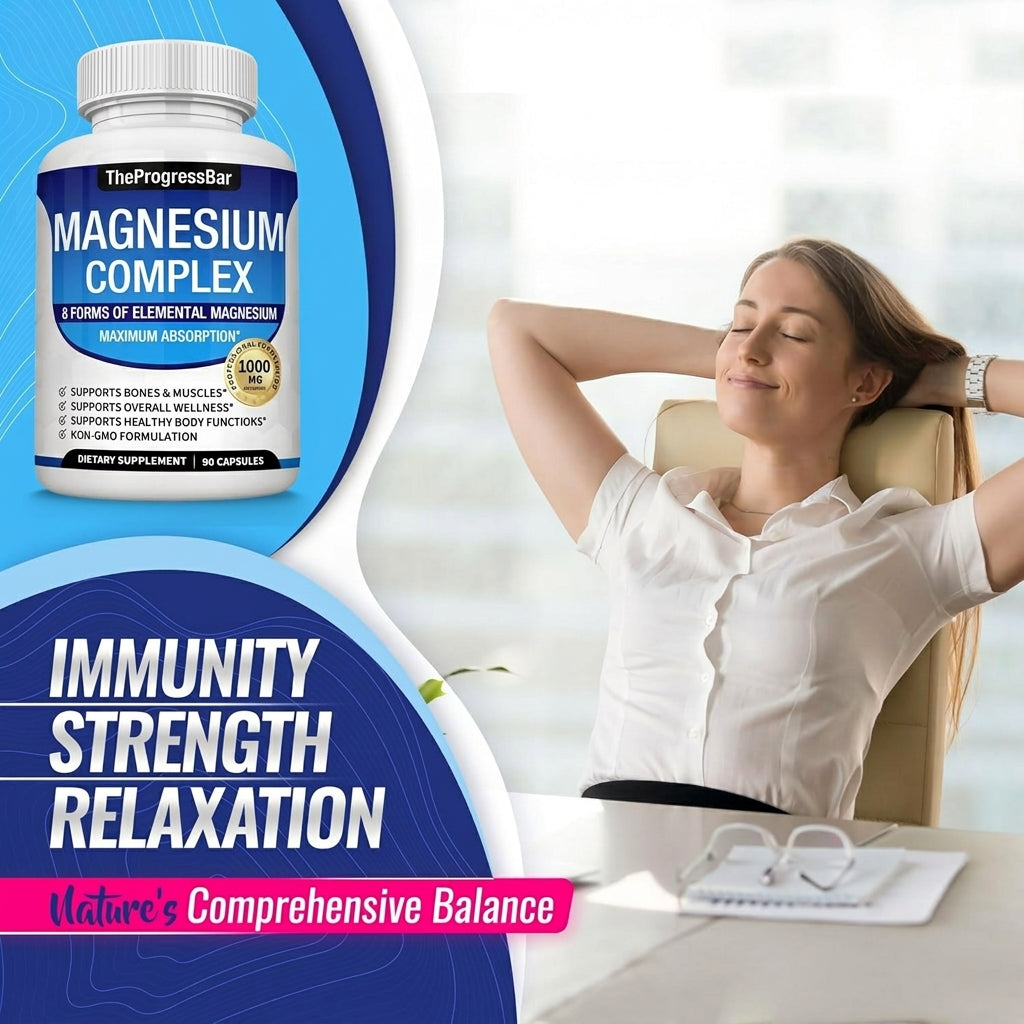 8-in-1 Magnesium Complex | Advanced High Absorption Formula for Sleep, Muscle & Daily Wellness