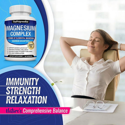 8-in-1 Magnesium Complex | Advanced High Absorption Formula for Sleep, Muscle & Daily Wellness