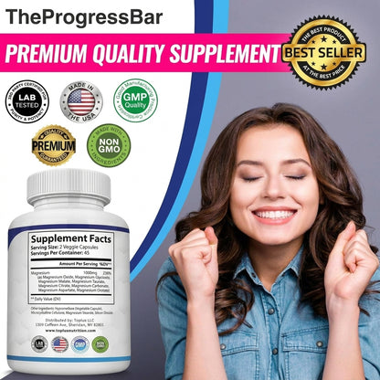 8-in-1 Magnesium Complex | Advanced High Absorption Formula for Sleep, Muscle & Daily Wellness