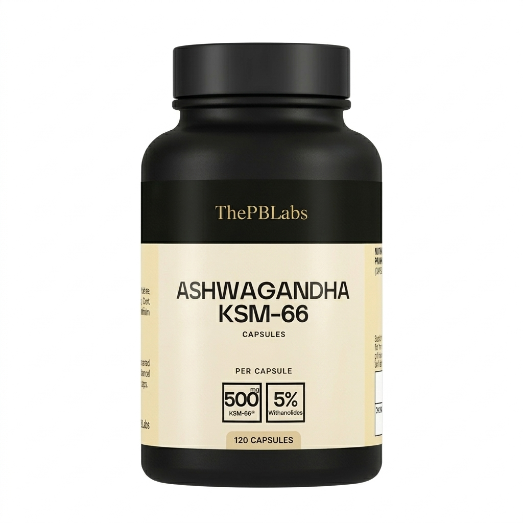 Ashwagandha KSM-66 – Focus, Mood & Energy Support (120 Capsules)